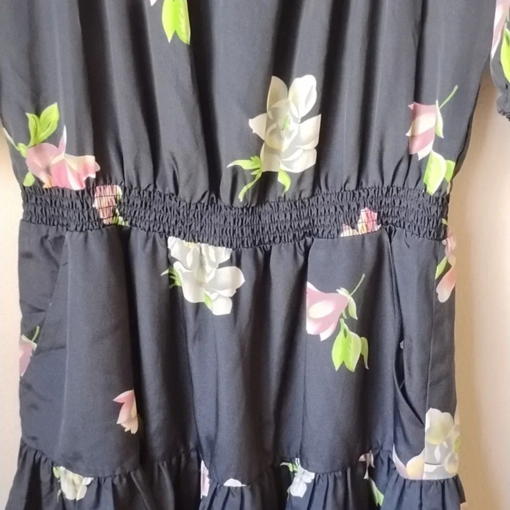 Lil Floral Black Dress